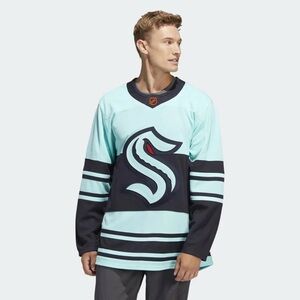 Seattle Kraken Adidas 2022 Primegreen‎ Reverse Retro NHL Hockey Jersey